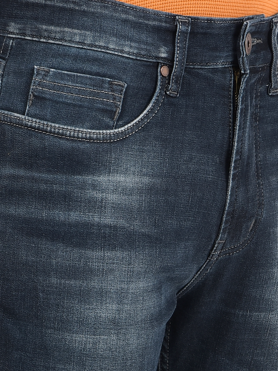 Numero Uno Men Solid Dark Blue Jeans